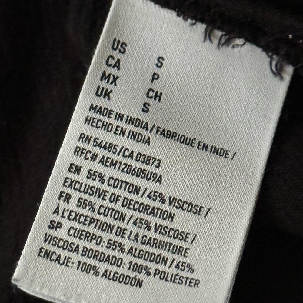 American Eagle Embroidered Square Neck Boho Top - Picture 6 of 6
